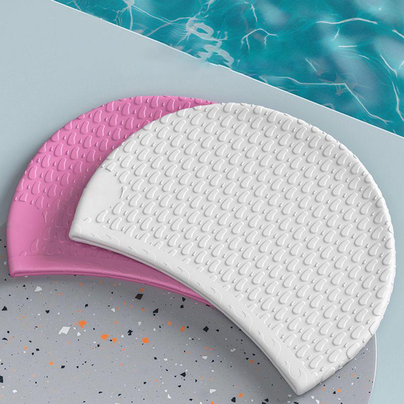 Swim Hat Silicone - หมวกว่ายน้ำซิลิโคนแบบมืออาชีพ ออกแบบมาเพื่อปกป้องหู ยืดหยุ่นสูง สวมใส่สบาย เหมาะสำหรับผมยาว ผู้ใหญ่
