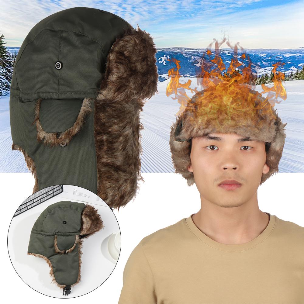 Trapper Hat Ear Flap - หมวกกันหนาวแบบมีที่ปิดหู หมวกสกี หมวกอูชันก้า หมวกฤดูหนาวแบบรัสเซีย