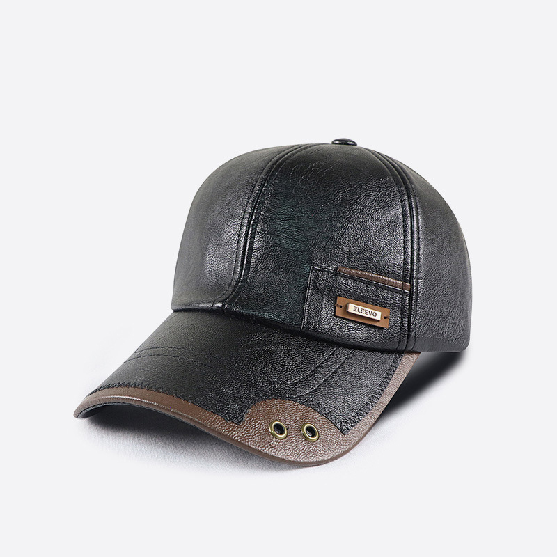 หมวกเบสบอลหนัง PU สไตล์เรโทรสำ - Baseball Cap Structured บทวิจารณ์และราคา