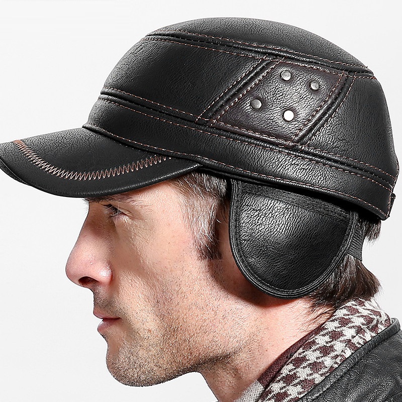 Cowskin หนังแท้เบสบอลหมวกผู้ชา - Baseball Cap Structured บทวิจารณ์และราคา