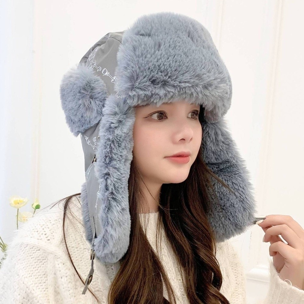 หมวกกันหนาวบุขนเฟอร์เทียมแบบให - Trapper Hat Ear Flap บทวิจารณ์และราคา