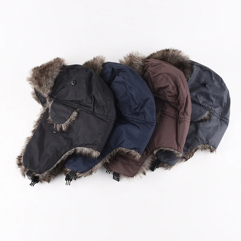 หมวกกันหนาวสำหรับผู้ชายพร้อมที - Trapper Hat Ear Flap บทวิจารณ์และราคา