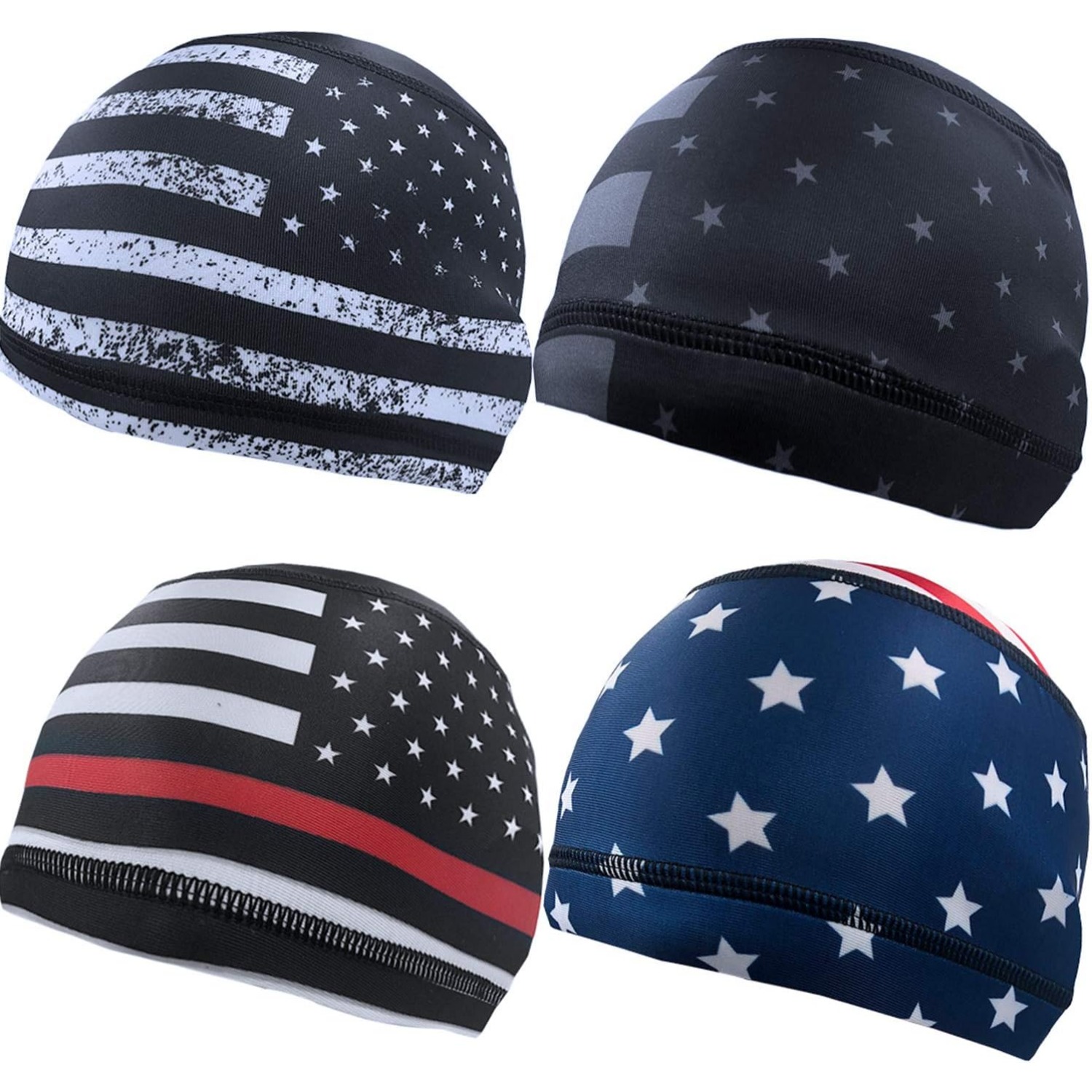 หมวกแก๊ปทรงกระโหลกธงชาติสหรัฐฯ - Skull Cap Helmet Liner บทวิจารณ์และราคา