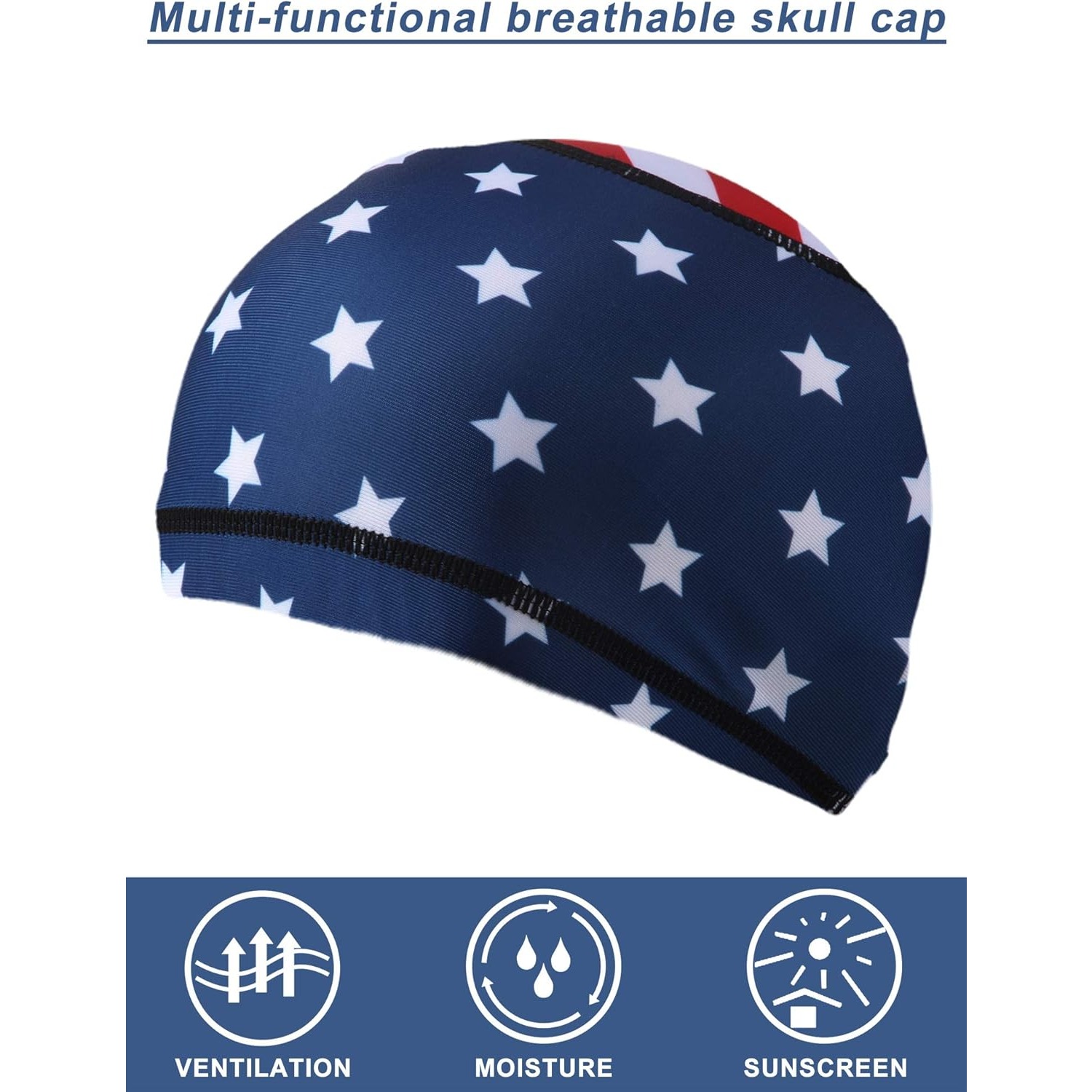 หมวกแก๊ปทรงกระโหลกธงชาติสหรัฐฯ - Skull Cap Helmet Liner บทวิจารณ์และราคา